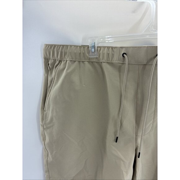 Goodfellow Co Mens 2XL Tech Jogger Shorts Beige Stretch Drawstring Casual - Picture 2 of 7